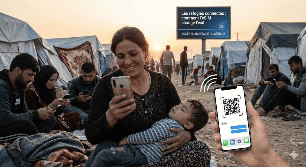 Les réfugiés connectés : comment l'esim change l'exil 8 réfugier et internet aide esim