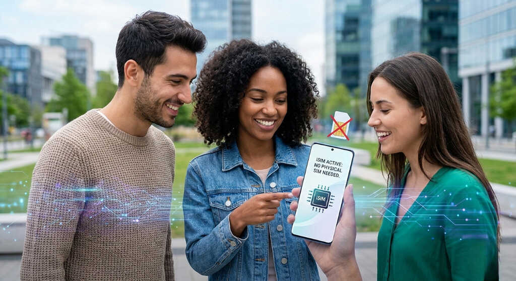 L'iSIM intègre l'identité mobile directement dans le processeur principal. Fin de la SIM, remplacement Par eSIM plastique